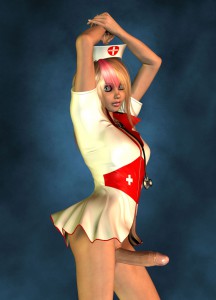 sexy 3d futanari blonde nurse